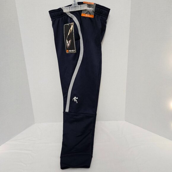 AND1 Athletic Pants Navy Blue Child's Size Small 6-7 Joggers Pockets NWT - Picture 2 of 11